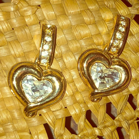 Swarovski Jewelry - Swarovski heart pierced earrings